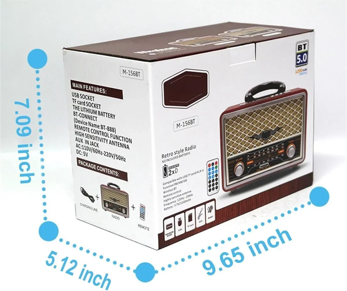 Meier régies stílusú bluetooth rádió M-156BT