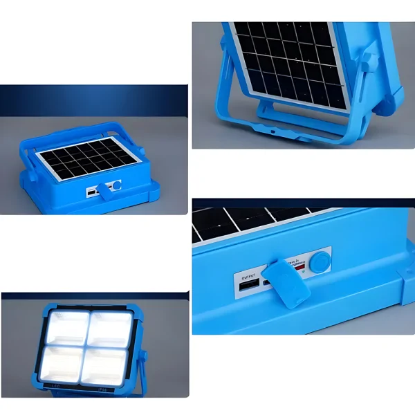 UXI hordozható napelemes LED lámpa /vészvilágítás, powerbank, 22400 mAh, IP66/