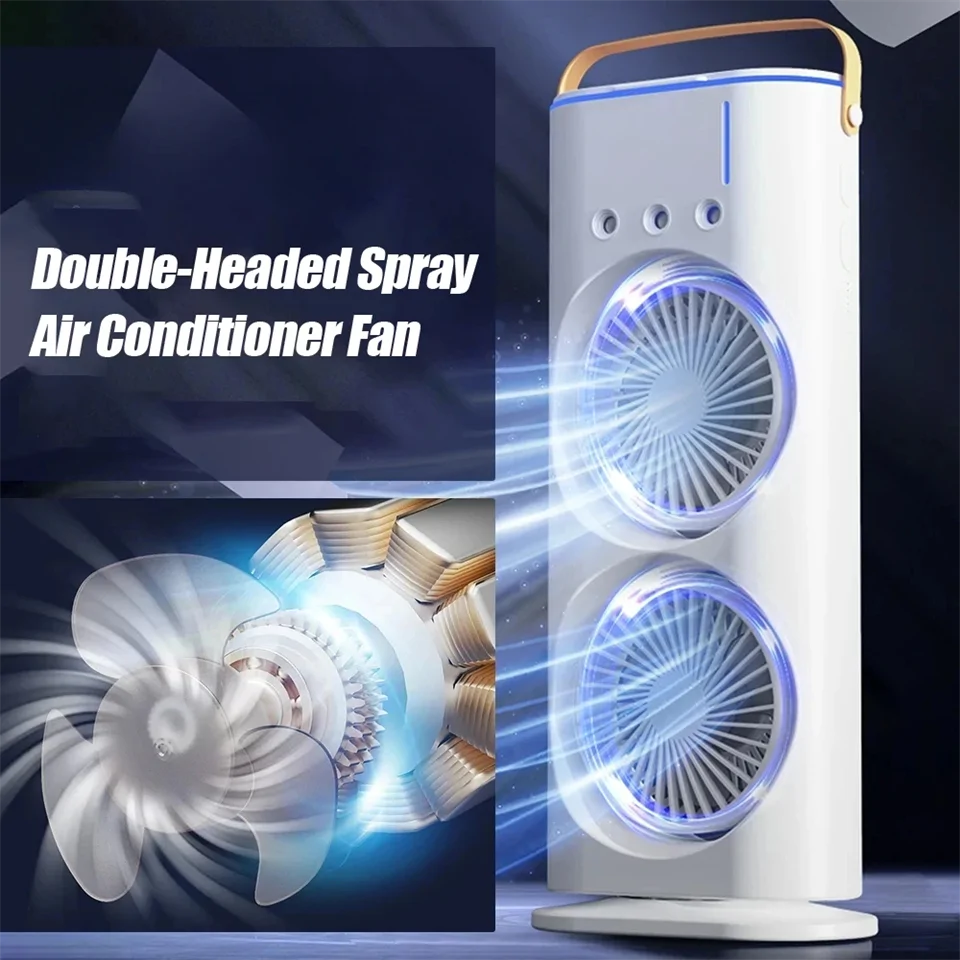 Jéggel tölthető vízpermetes asztali hűtőventilátor