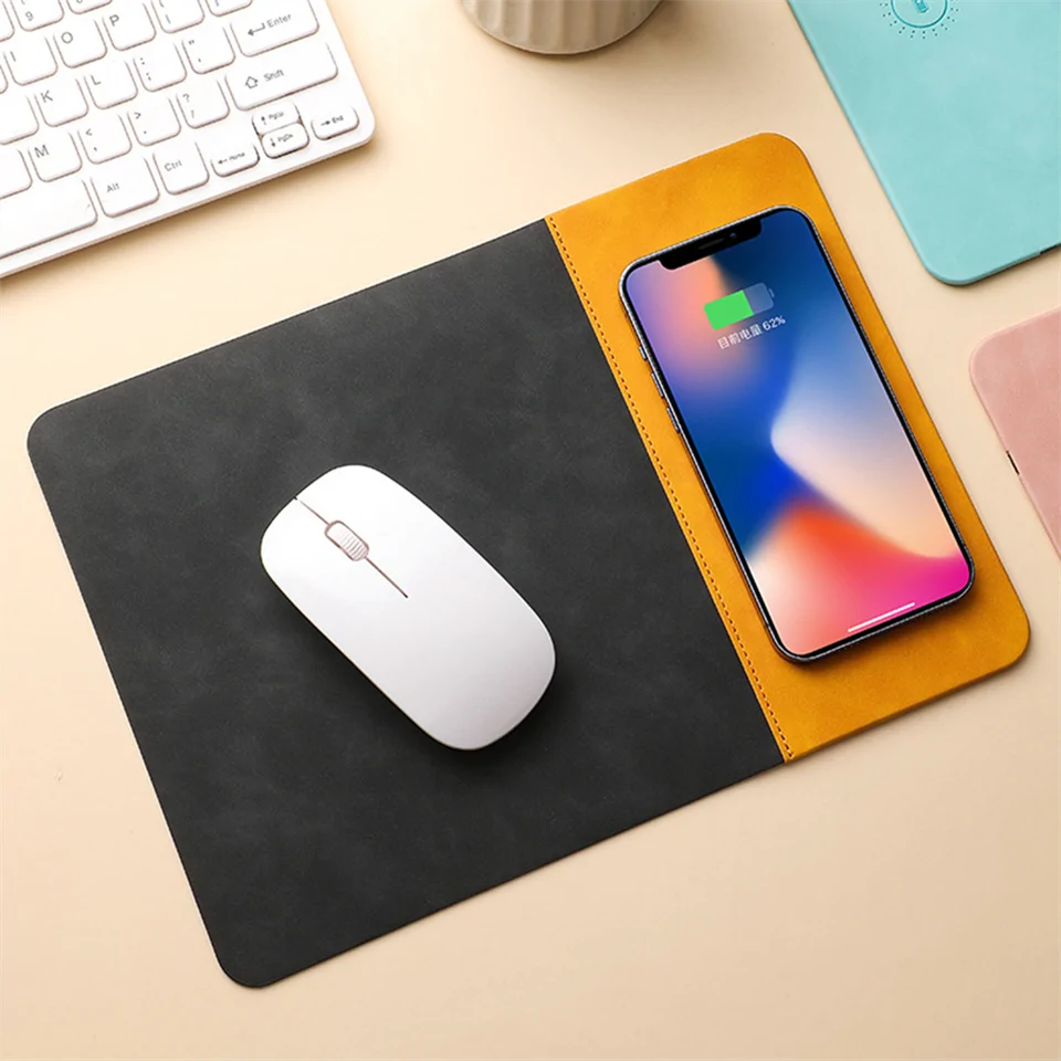 Egérpad vezeték nélküli telefontöltővel 15W