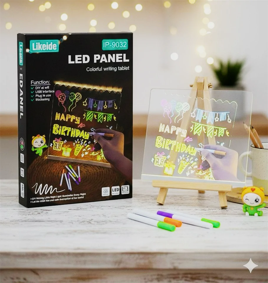 3D akril LED rajztábla USB világítással