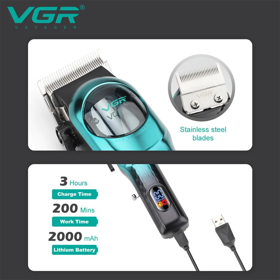 VGR V-166 vezeték nélküli haj- és szakállvágó