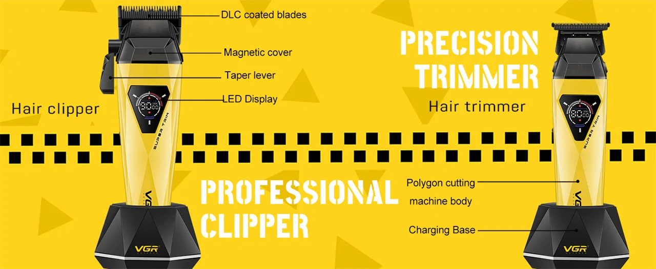 VGR V-877 S3 professzionális barber kit - 3in1 hajvágó készlet