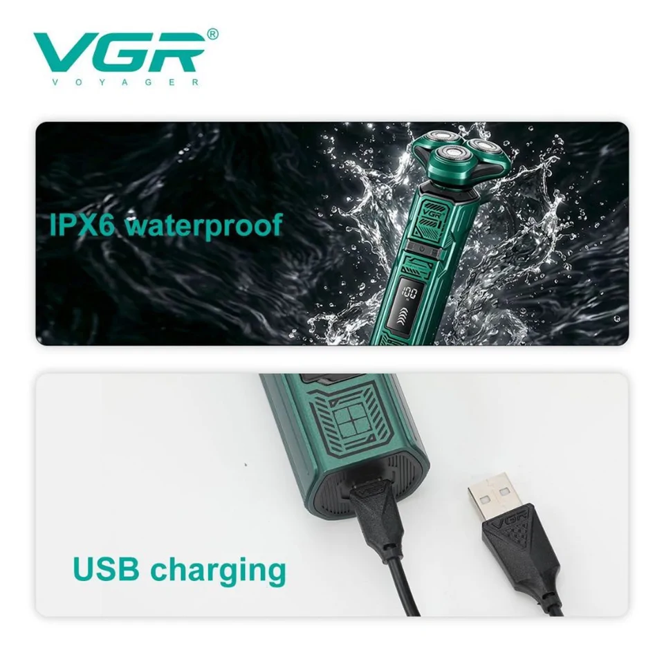 VGR V-343 Három forgófejes vízálló borotva