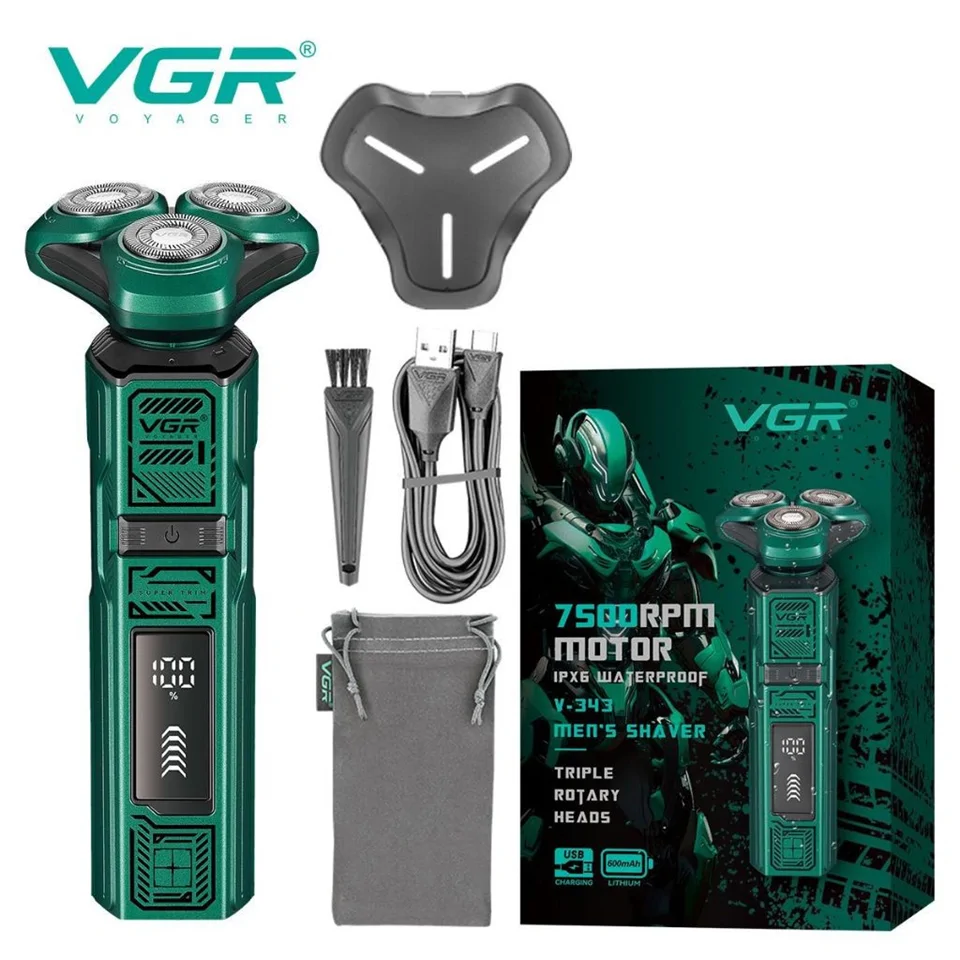 VGR V-343 Három forgófejes vízálló borotva