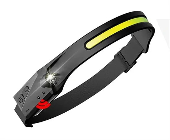 USB újratölthető XPE+COB fejlámpa
