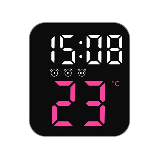 GH8015 LED óra hőmérővel - magenta