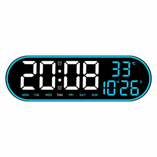 GH8021 digitális LED falióra távirányítóval