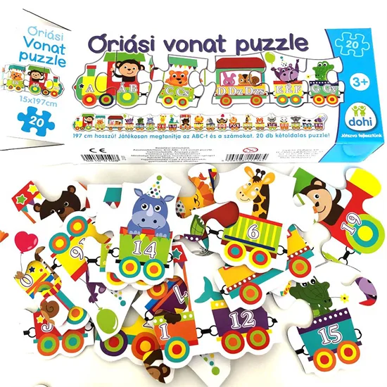 GIGA vonat puzzle - betűk és számok felfedezésére
