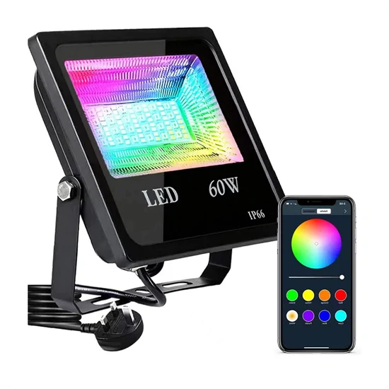 RGB színes telefonról irányítható LED reflektor/Party reflektor - 60W