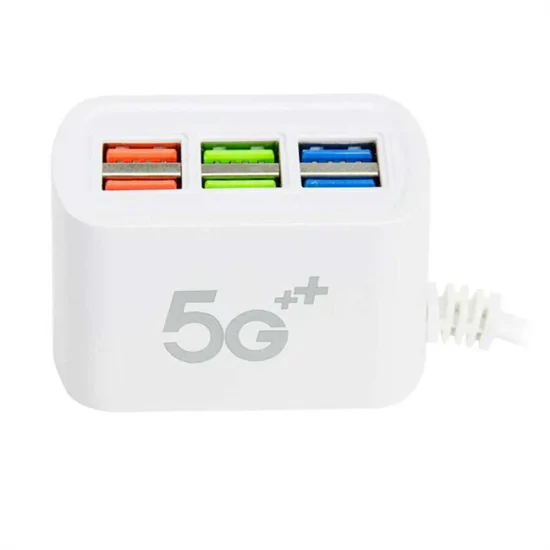 6 portos USB hálózati gyorstöltő 3.1A (BBV)