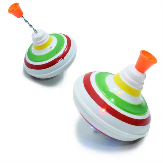 Színes, zenélő, villogó búgócsiga - színes műanyagból, 13cm átmérővel(BBMJ)