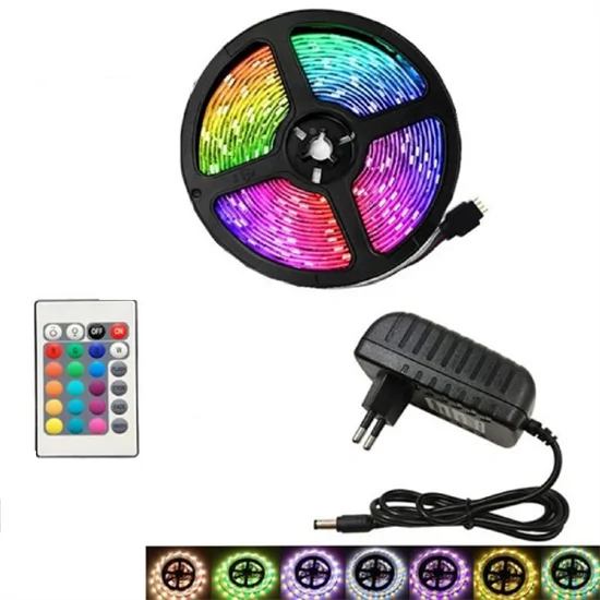 RGB LED szalag szett távirányítóval - 5 méter