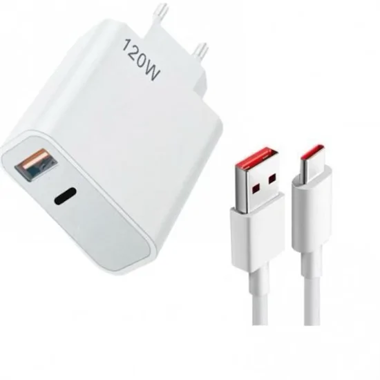2in1 QC4.0 + PD gyorstöltő adapter + 1M kábel