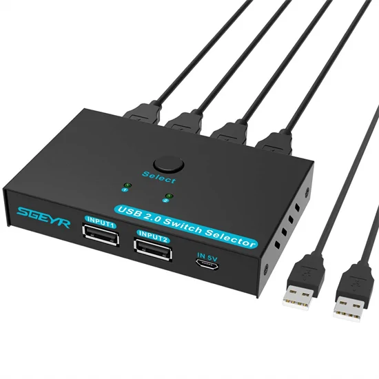 SGEYR 4 Ports USB 2.0 Switch (2-in-4-out)
