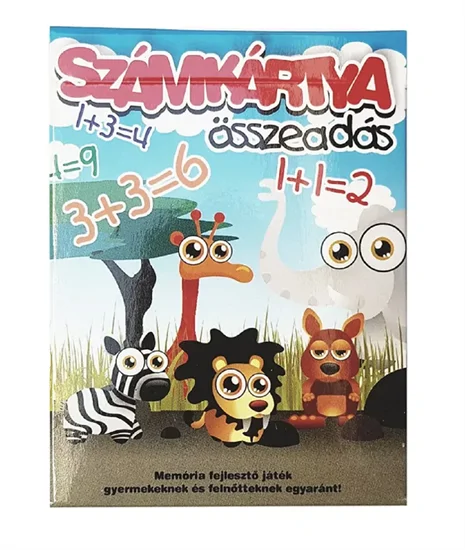Számkártya – fejlesztő játék – összeadás témakör
