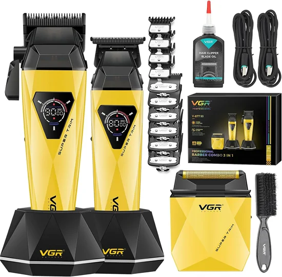 VGR V-877 S3 professzionális barber kit - 3in1 hajvágó készlet