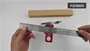 Ütközős alumínium vonalzó 30 cm
