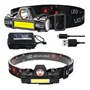 Mini strapabíró akkus fejlámpa 2 LED-es, mágneses - 200 lm