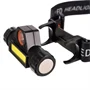 Mini strapabíró akkus fejlámpa 2 LED-es, mágneses - 200 lm