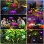 2 db-os napelemes, kültéri leszúrható lámpa szett - RGB LED medúza alakú kültéri dekor világítás