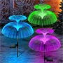 2 db-os napelemes, kültéri leszúrható lámpa szett - RGB LED medúza alakú kültéri dekor világítás