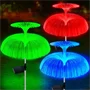 2 db-os napelemes, kültéri leszúrható lámpa szett - RGB LED medúza alakú kültéri dekor világítás