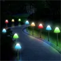 10 db-os RGB LED szolár lámpa készlet - varázslatos, világító gomba alakú éjszakai fény és hangulatvilágítás a kertedbe