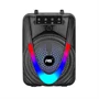 RS-6501T Bluetooth hangszóró és rádió - RGB LED világítással és távirányítóval - USB-ről tölthető