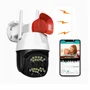 V380 WIFI IP okos biztonsági kamera szirénával, mikrofonnal és hangszóróval - kétirányú kommunikációt tesz lehetővé - Android/IOS kompatibilis