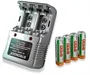 Univerzális elemtöltő + 4 db tölthető 2100mAh ceruza akku