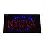 „Nyitva” LED tábla / villogó kék kerettel