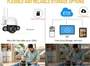 Vezeték nélküli VRT-C28 Wifi Smart kültéri, éjjellátó, vízálló kamera - távolról vezérelhető