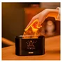 Láng hatású Flame aroma diffúzor és párásító -180 ml , USB, sötétbarna