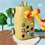 Mágneses fakopáncs - harkályos játék 8 db kukaccal