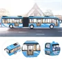 City bus - nagy méretű távirányítós csuklós trolibusz világító fényszórókkal és tölthető akkumulátorral - 36 cm