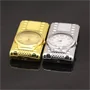 2in1 zsebóra és újratölthető vihargyújtó színes világítással ezüst színű - 7 x 3,5 cm