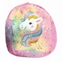 Csillogó és világító unikornis hátizsák kislányoknak beépített LED-ekkel, puha plüss anyagból - 23 x 7 x 28 cm