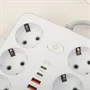 Q605 6-os 220V USB A+C elosztó (2 méter)