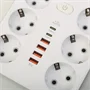 Q605 6-os 220V USB A+C elosztó (2 méter)