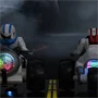 Zenélő és világító cross motoros kaszkadőr figura
