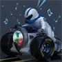 Zenélő és világító cross motoros kaszkadőr figura