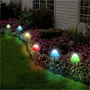10 db-os RGB LED szolár lámpa készlet - varázslatos, világító gomba alakú éjszakai fény és hangulatvilágítás a kertedbe