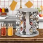 Forgó fűszertartó állvány 12 üveggel – praktikus és modern konyhai kiegészítő
