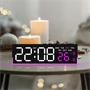 Többfunkciós LED digitális ébresztőóra hangulatvilágítással