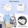 7in1 220V+USB utazó elosztó kocka