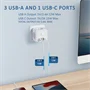 7in1 220V+USB utazó elosztó kocka
