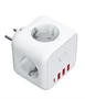 7in1 220V+USB utazó elosztó kocka