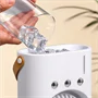 Jéggel tölthető vízpermetes asztali hűtőventilátor