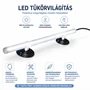 Beauty Bright tükörre rögzíthető LED-es kozmetikai lámpa